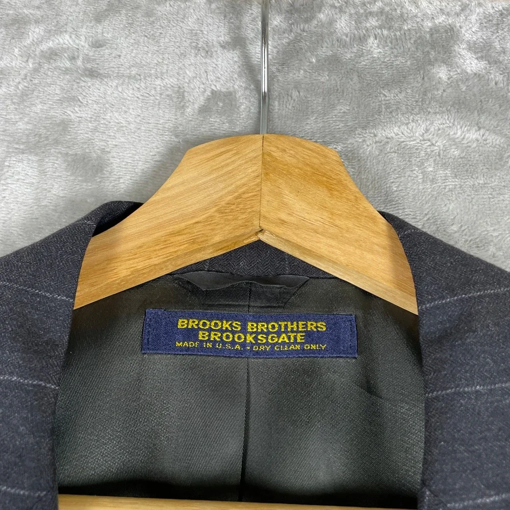 Vintage Brooks Brothers Suit Mens 40 34x30 Pinstripe 1970s USA Wool 2 Piece